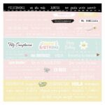 stickers frases palabras colección Pistaccio Ale Valencia scrapbooking la esquinita del scrap México 2 LEDS