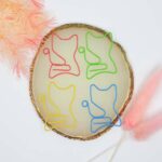 clips silueta gato en colores La esquinita del scrap México