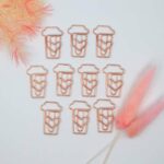 clips vaso café rose gold La esquinita del scrap México 0