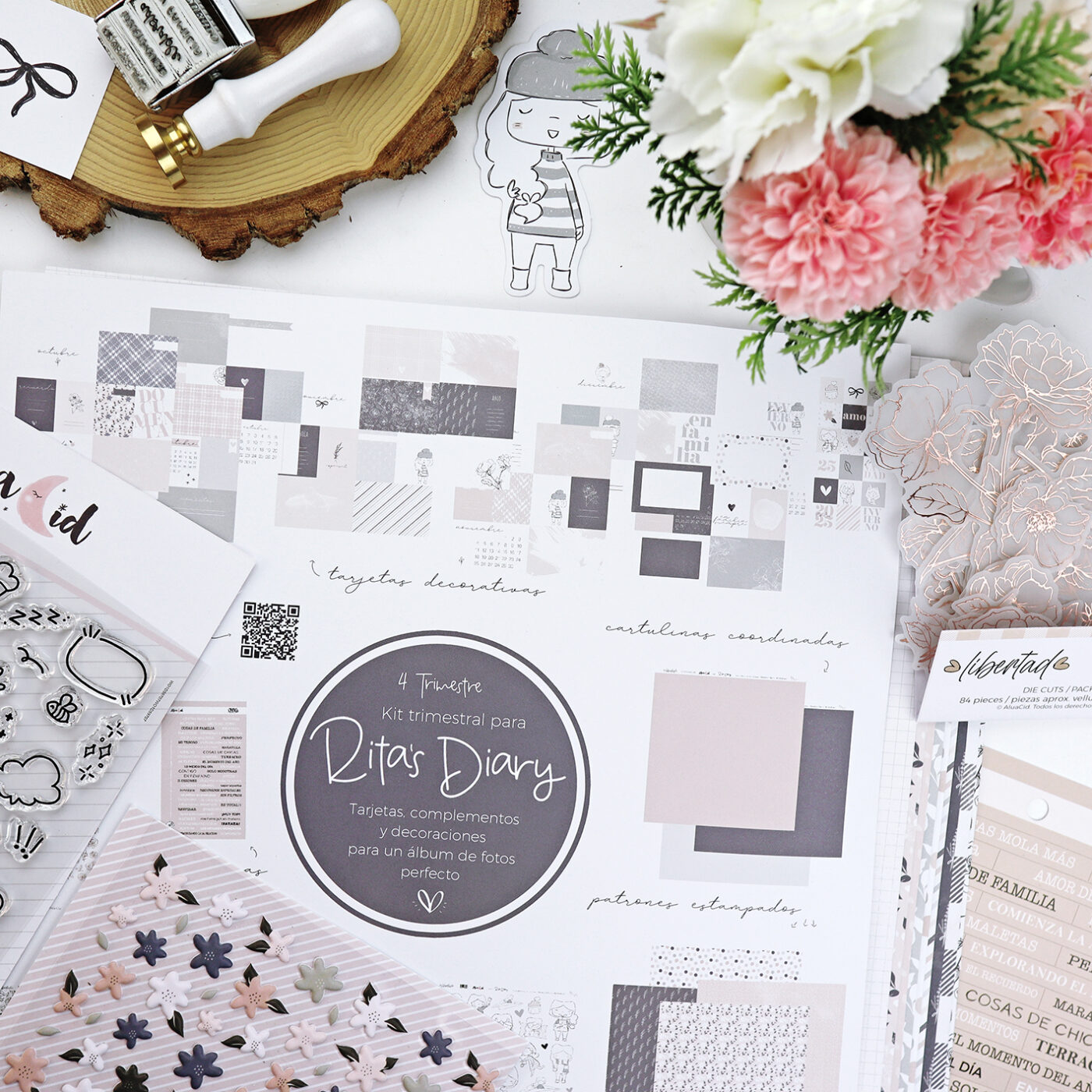 Kit Cuarto Trimestre para Rita’s Diary 2024 Alúa Cid scrapbooking La esquinita del scrap México 0
