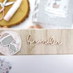 adorno palabra de metacrilato rosa bailarina Familia Dadivan Alúa Cid scrapbooking La esquinita del scrap México