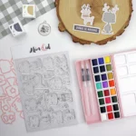 set de sellos con troqueles Feliz Dadivan colección Dadivan Alúa Cid scrapbooking La esquinita del scrap México 3