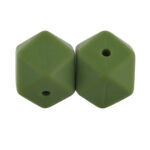 cuentas octogonales de silicona oliva militar Suzzy la esquinita del scrap