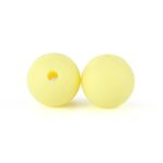 cuentas perlas de silicona de 10mm amarillo claro Suzzy La esquinita del scrap