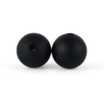 cuentas perlas de silicona de 10mm negro Suzzy La esquinita del scrap