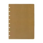 cubierta de polipiel con borde cosido para agendas y cuadernos A5 para discos de happy planner camel