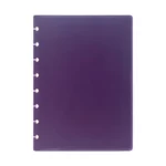 cubierta de polipiel con borde cosido para agendas y cuadernos A5 para discos de happy planner purple