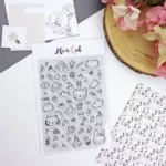 set de sellos Kawaii Alúa Cid scrapbooking la esquinita del scrap México 1