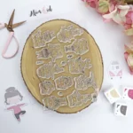 set de sellos Me cuido colección La Sra Lola Alúa Cid scrapbooking la esquinita del scrap México 1