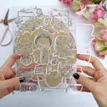 set de sellos con troquel Me mimo colección La Sra Lola Alúa Cid scrapbooking la esquinita del scrap México 1