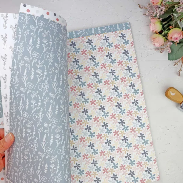 Kit papeles coordinados Primavera Rita’s Diary 2025 scrapbooking La esquinita del scrap México 2