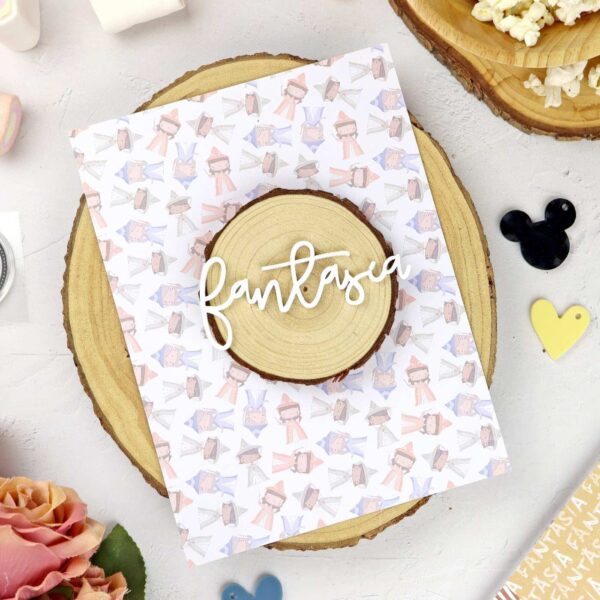 adorno palabra de metacrilato Fantasía Alúa Cid scrapbooking La esquinita del scrap México 2