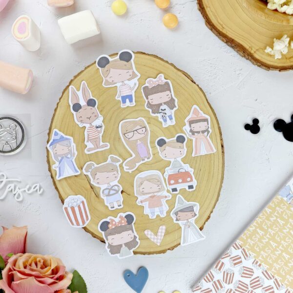 set de die cuts ilustraciones Fantasía Alúa Cid scrapbooking La esquinita del scrap México 1