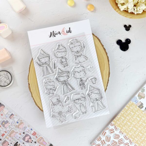 set de sellos Eres Magia Fantasía Alúa Cid scrapbooking La esquinita del scrap México 1