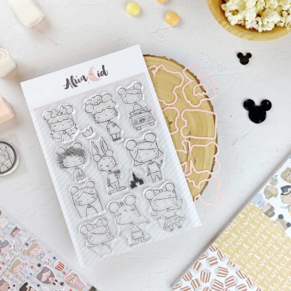 set de sellos con troquel Diademas Fantasía Alúa Cid scrapbooking La esquinita del scrap México 3