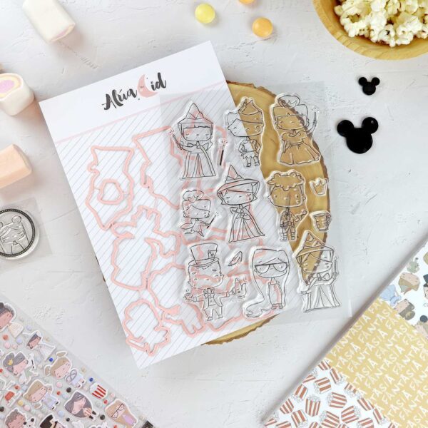 set de sellos con troquel Eres Magia Fantasía Alúa Cid scrapbooking La esquinita del scrap México 4