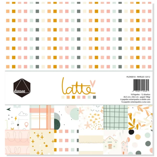 pad 12x12 colección Latte Dunaon la esquinita del scrap México 1