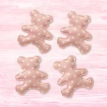 adornos osos de peluche tela dots rosa Suzzy La esquinita del scrap México