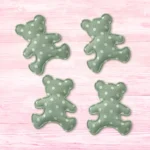 adornos osos de peluche tela dots verde Suzzy La esquinita del scrap México