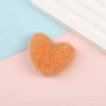 corazones de fieltro color naranja Suzzy La esquinita del scrap México