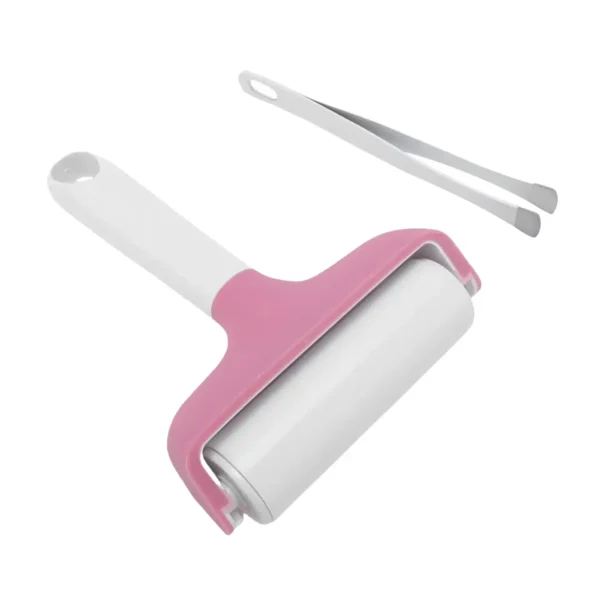 kit de rodillo brayer y pinza rosa