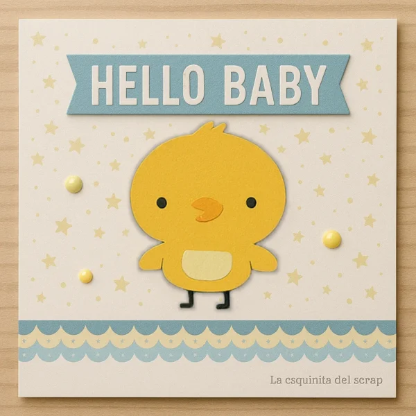 029 troquel suaje pollito animalito bebé niño niña ejemplo 2