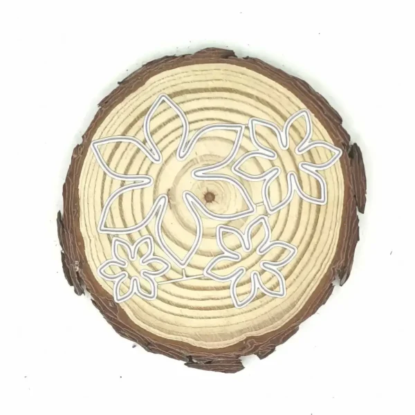 Troquel set de flores 5 pétalos; flor grande 65 × 55 mm; suajes para scrapbooking y tarjetería; capas apilables, compatible con Big Shot
