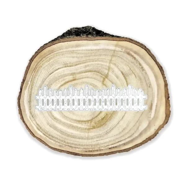 Troquel valla/cerca de madera 163 × 40 mm; suaje continuo compatible con Big Shot