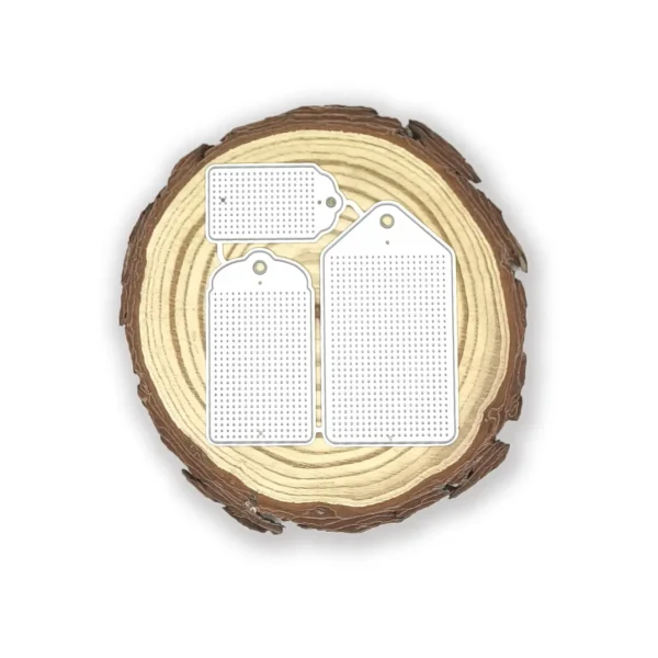 Troquel suaje de etiquetas para bordado 35x63 mm para proyectos de scrapbooking y regalos personalizados