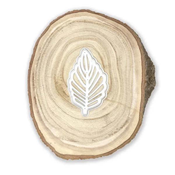 Troquel suaje hoja tropical calada 60x100 mm para proyectos botánicos y de verano