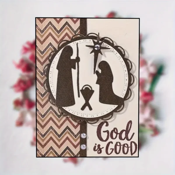 Troquel suaje navidad pesebre nacimiento belén de 20x50 mm para tarjetas y decoraciones