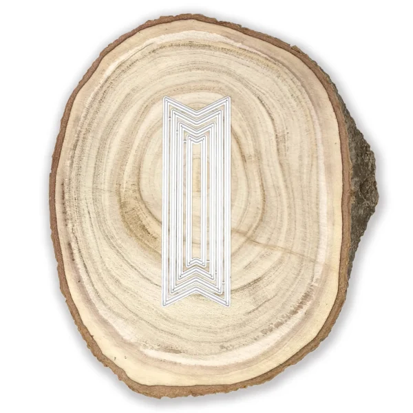 Troquel suaje nido de banderines 40x120 mm para capas, marcos y marcapáginas