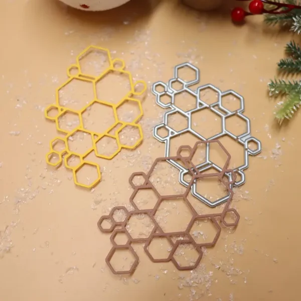 079407 troquel suaje panal de abeja diseño geométrico hexágonos ejemplos