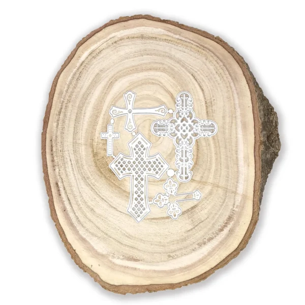 Troquel suaje set de cruces para comunión, bautizo y confirmación, cruz más grande de 50x70 mm