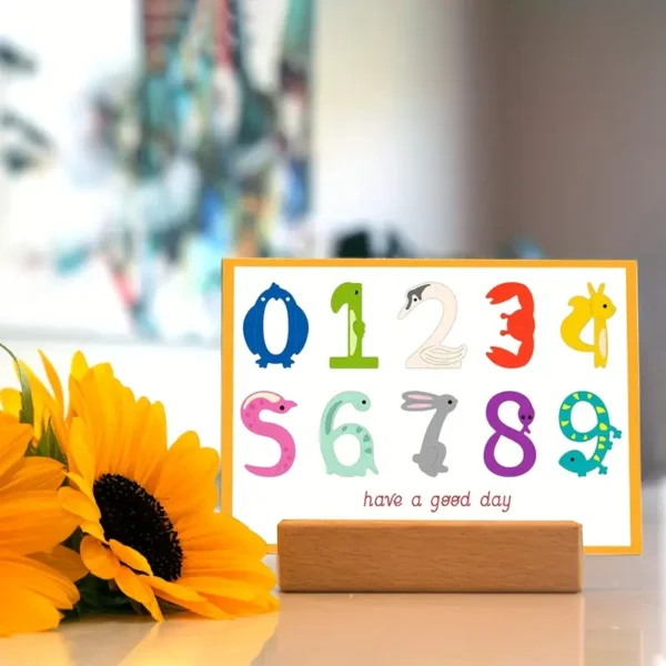 Troquel suaje set de números decorados con animales, número 8 de 20x30 mm