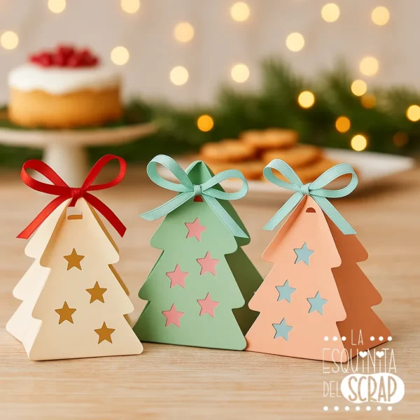 129258 troquel suaje caja 3D árbol de navidad ejemplo 2