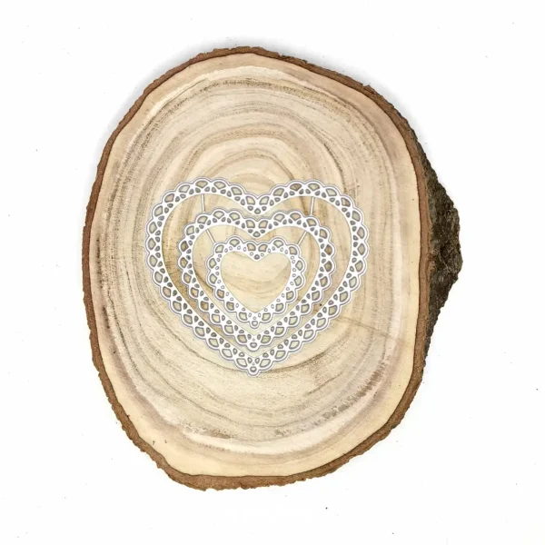 Troquel nido de corazones borde ondulado; corazón grande 122 × 95 mm; suaje para bodas, San Valentín y aniversarios; compatible con Big Shot