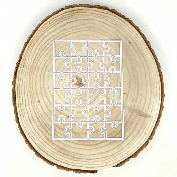 Troquel puzzle 6x4 de 24 piezas, tamaño 105 × 157 mm; suaje para convertir fotos en rompecabezas y crear fondos; compatible con Big Shot
