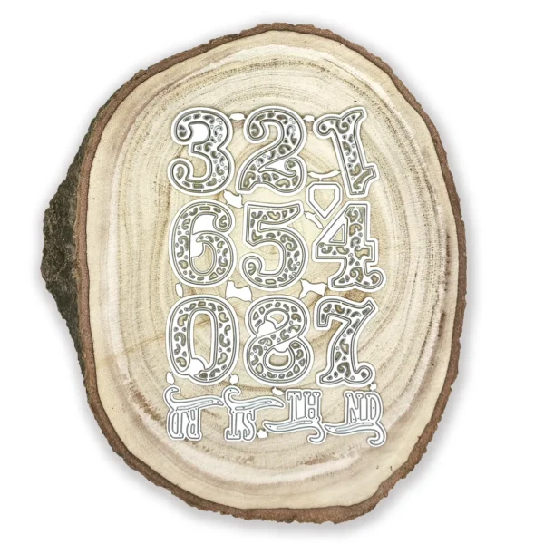 Set de números con arabescos de 30 mm de alto, ideal para cumpleaños y álbumes