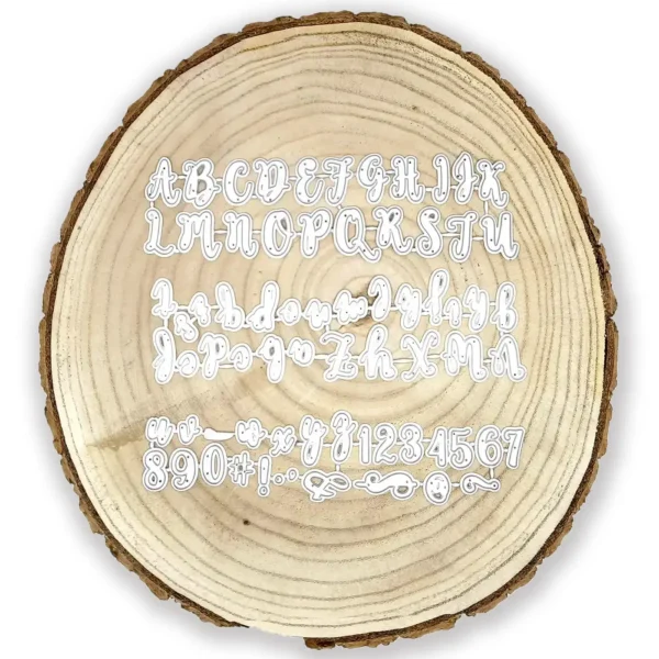 179052 troquel suaje abecedario alfabeto letras minúsculas mayúsculas set de números