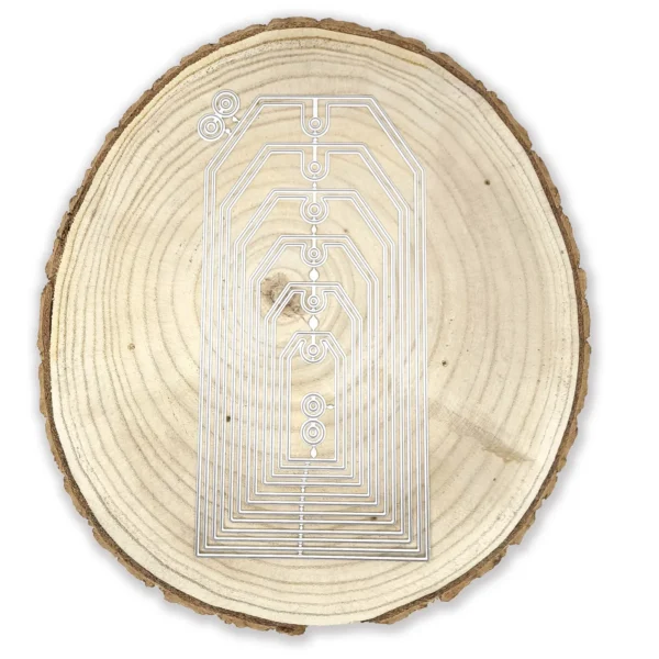 Nido de troqueles de etiquetas rectas de hasta 100x205 mm, ideal para tags de scrapbooking y regalos