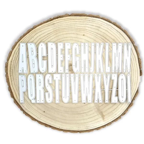 Troquel abecedario mayúsculas XL, letra M de 20×60 mm, ideal para títulos y decoraciones llamativas