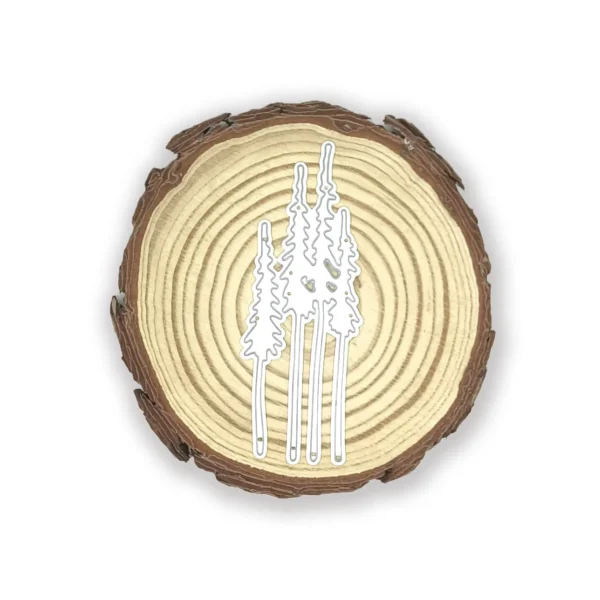 Troquel suaje conjunto de abetos 30x90 mm para escenas invernales y proyectos navideños