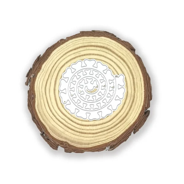 Troquel suaje espiral para flor 3D de 60x55 mm ideal para scrapbooking, tarjetas y decoraciones