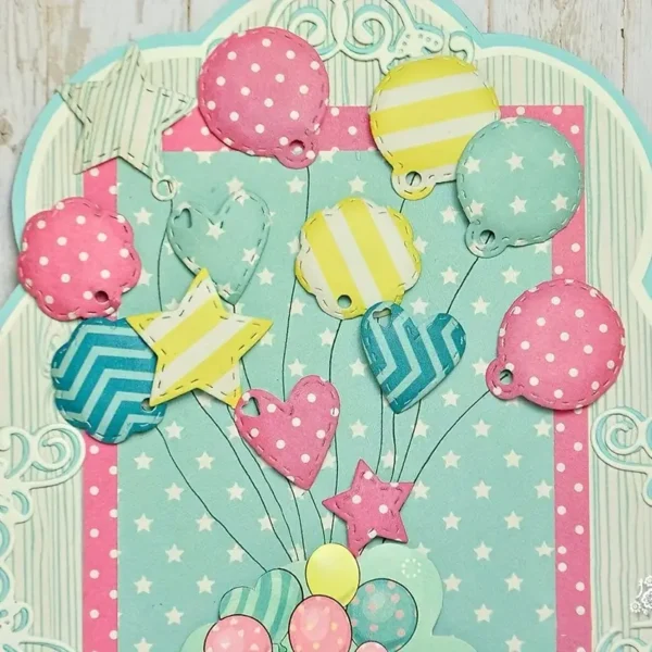 Troquel suaje set de mini tags 20x34 mm con formas variadas y pespunte para scrapbooking y regalos