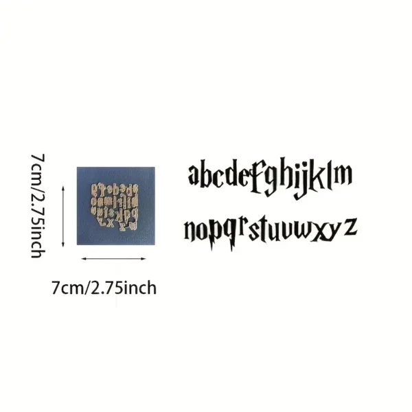 Troquel suaje abecedario minúsculas estilo Harry Potter con letra m de 11x10 mm para scrapbook