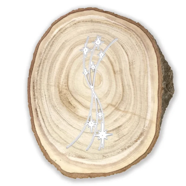 Troquel suaje de líneas con estrellas de 60 x 145 mm para decorar scrapbook, tarjetas y proyectos creativos