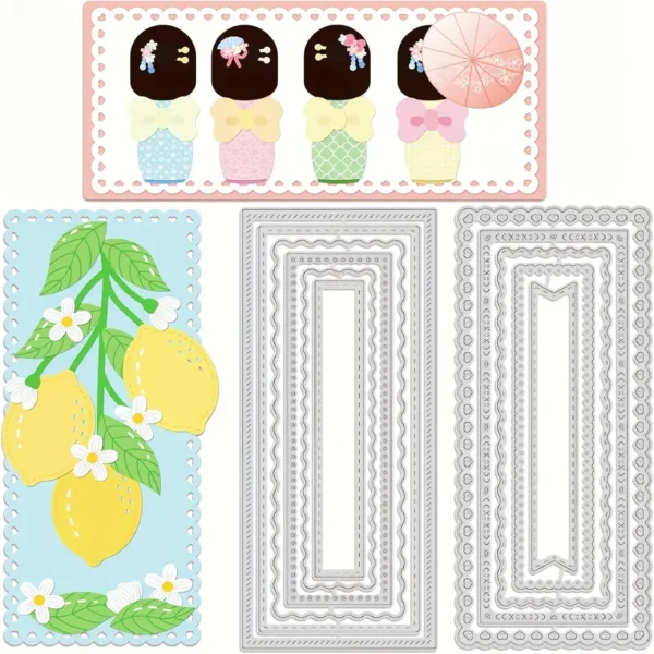 99 troquel suaje marcos rectangulares con bordes decoradosejemplo