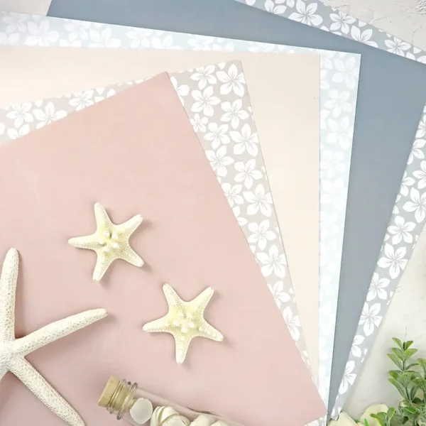 Kit de papeles sólidos y especiales colección Hawaii Alúa Cid scrapbooking La esquinita del scrap México 2