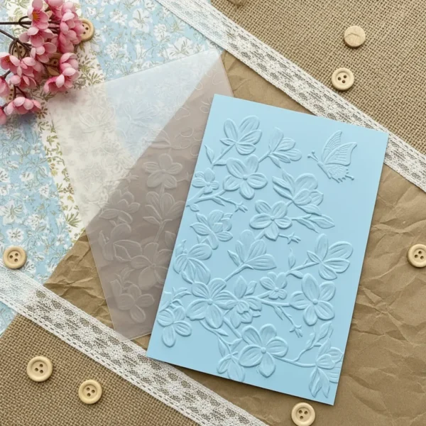 carpeta de embossing 3D flores